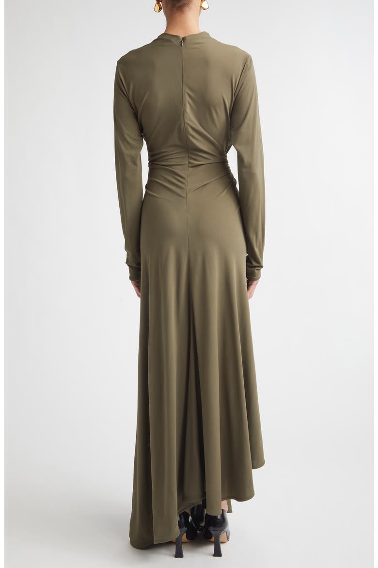 Long Sleeve Crepe Jersey Maxi Dress, Alternate, color, CAMO