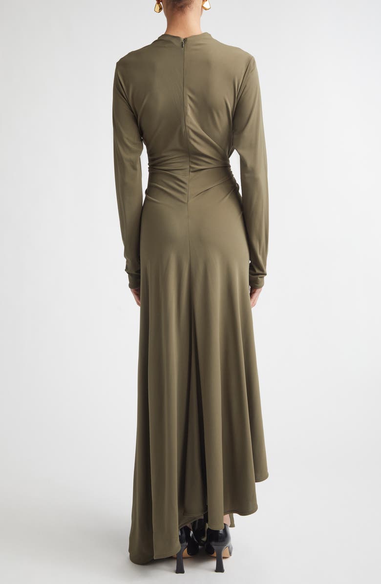 Bottega Veneta Long Sleeve Crepe Jersey Maxi Dress, Alternate, color, Camo