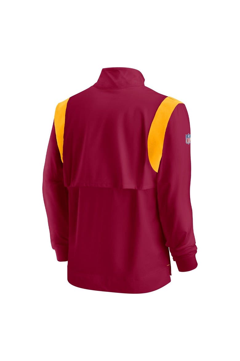 Men's Nike Burgundy Washington Commanders Sideline Coach Chevron Lockup Quarter-Zip Long Sleeve Top, Alternate, color, Burgundy