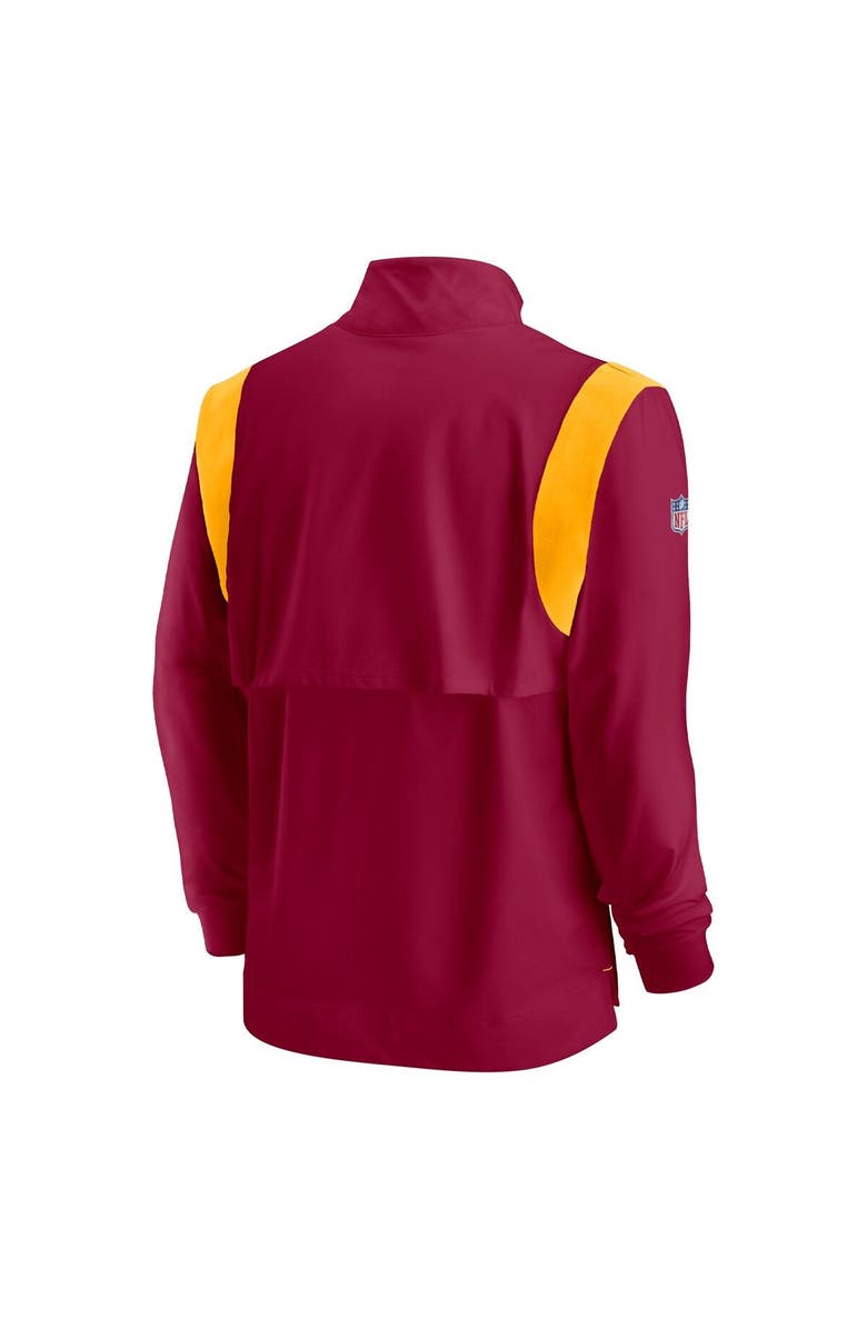Nike Men's Nike Burgundy Washington Commanders Sideline Coach Chevron Lockup Quarter-Zip Long Sleeve Top, Alternate, color, Burgundy