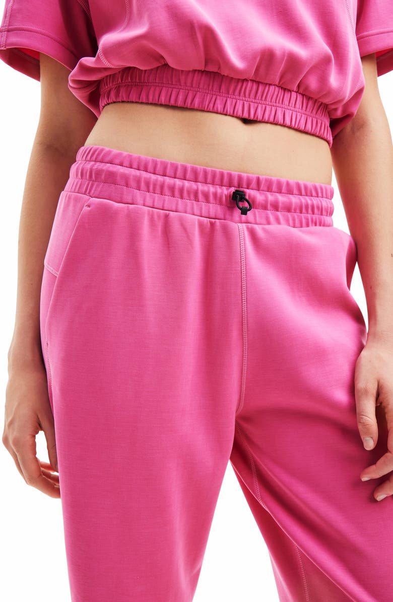 Desigual Elastic Waist Pants, Alternate, color, Pink