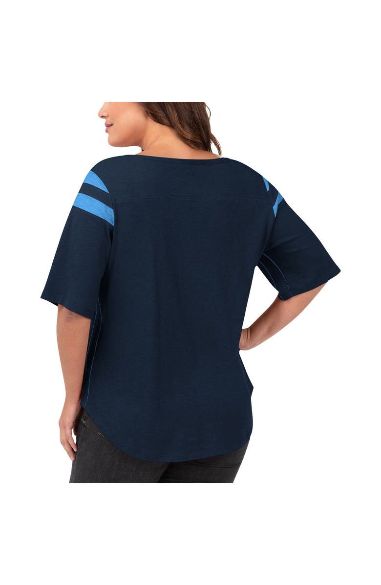 G-III 4HER BY CARL BANKS Women's G-III 4Her by Carl Banks Navy Tennessee Titans Plus Size Linebacker T-Shirt, Alternate, color, Navy