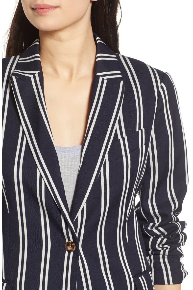 Classic Stripe Tailored Blazer, Alternate, color, COMBO R