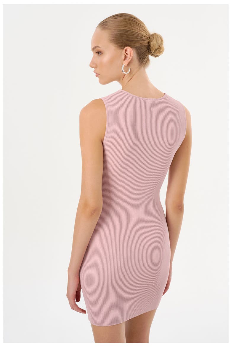 SHAY | Rib Knit Mini Dress, Alternate, color, Rose