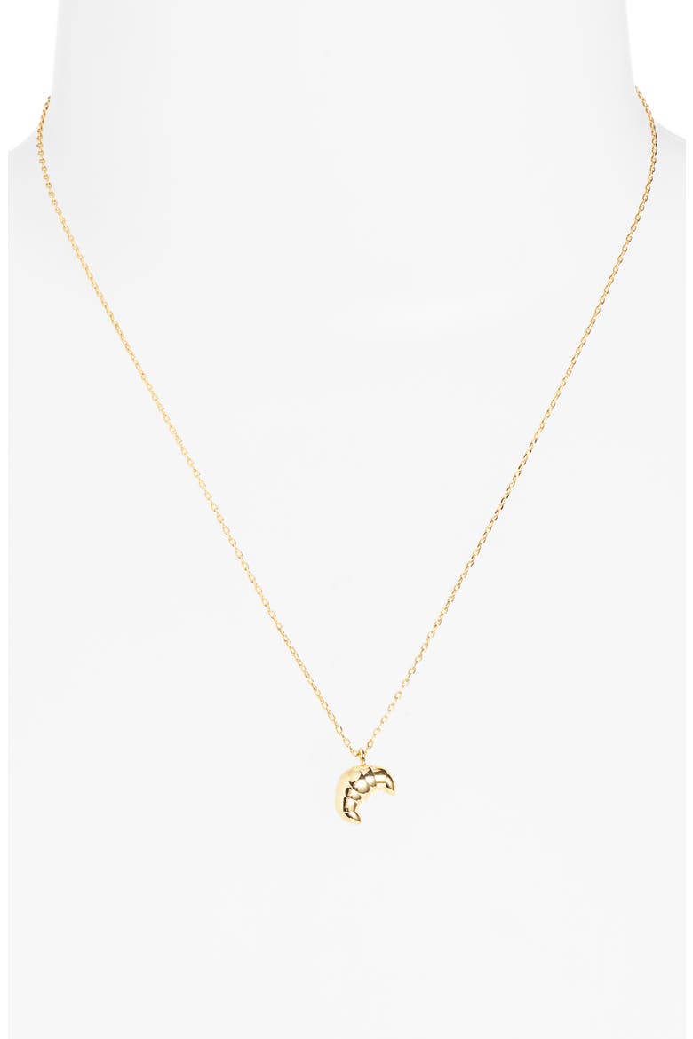 Croissant Necklace, Alternate, color, GOLD