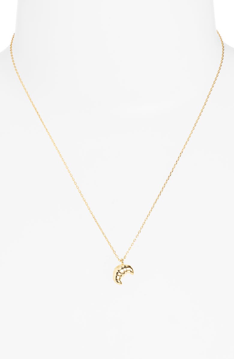 Estella Bartlett Croissant Necklace, Alternate, color, Gold