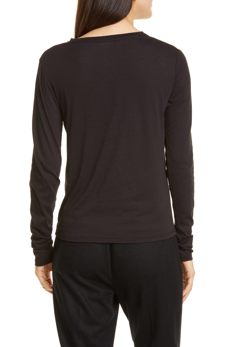 Vince Essential Long Sleeve Crewneck Tee, Alternate, color, Black