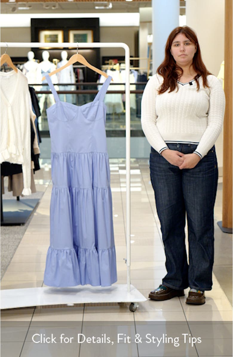 Melinda Sweetheart Neck Midi Dress, sales video thumbnail