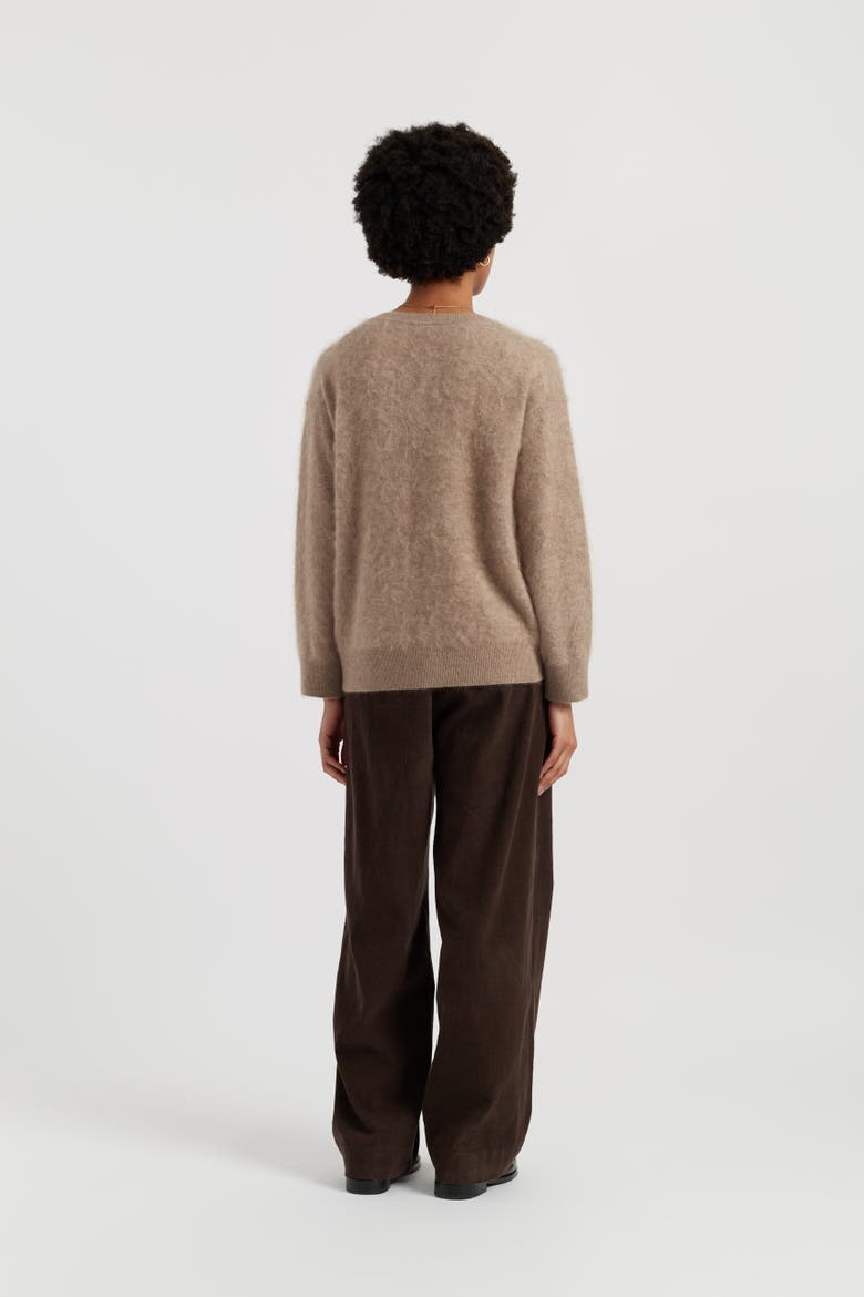 Brushed Cashmere Crew Neck Sweater, Alternate, color, Warm Oatmeal