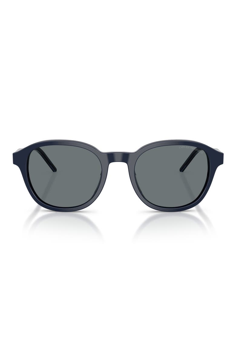 51mm Pillow Sunglasses, Main, color, SHINY BLUE / DARK BLUE