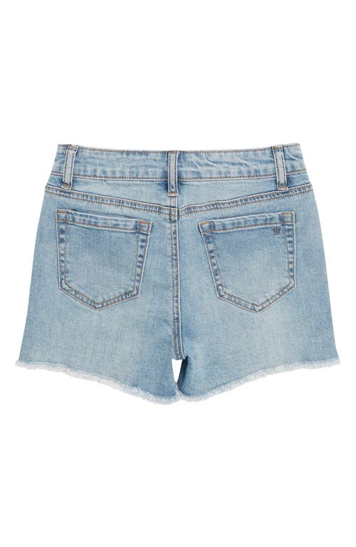 Shop Tractr Kids' Studded Pocket Denim Shorts In Indigo