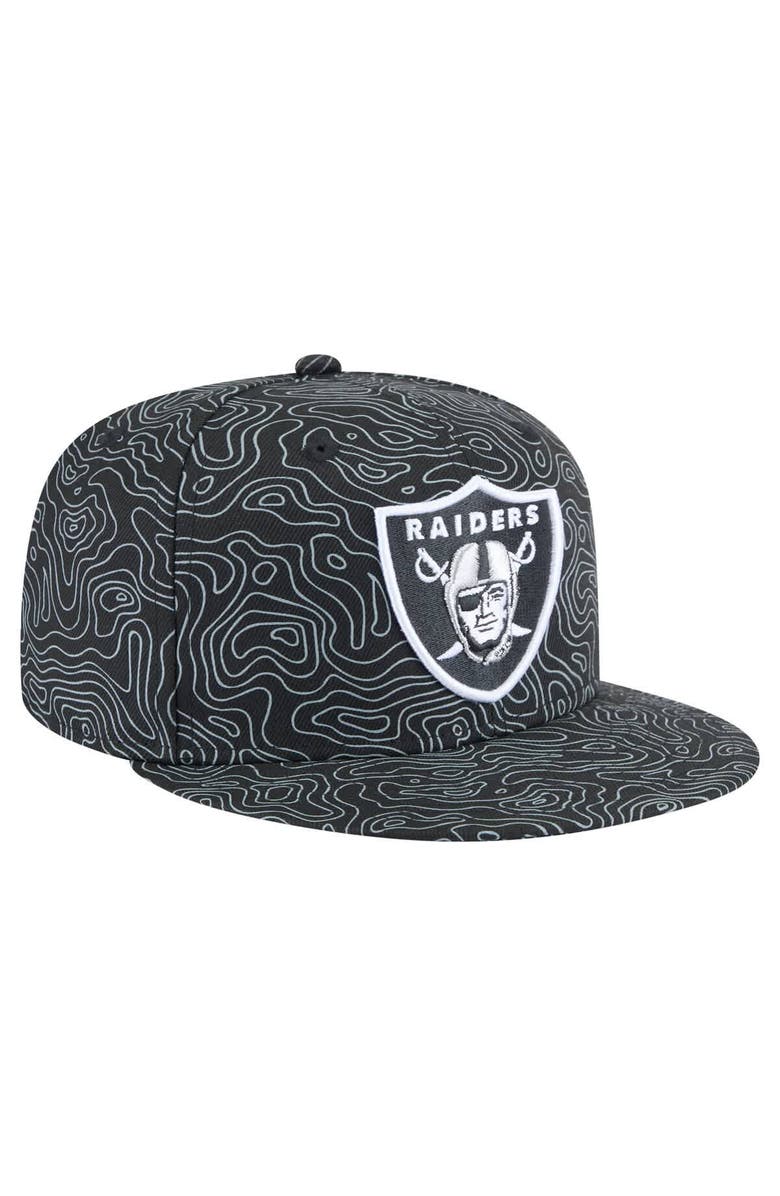 New Era Men's New Era Black Las Vegas Raiders Geo 59FIFTY Fitted Hat, Alternate, color, Black