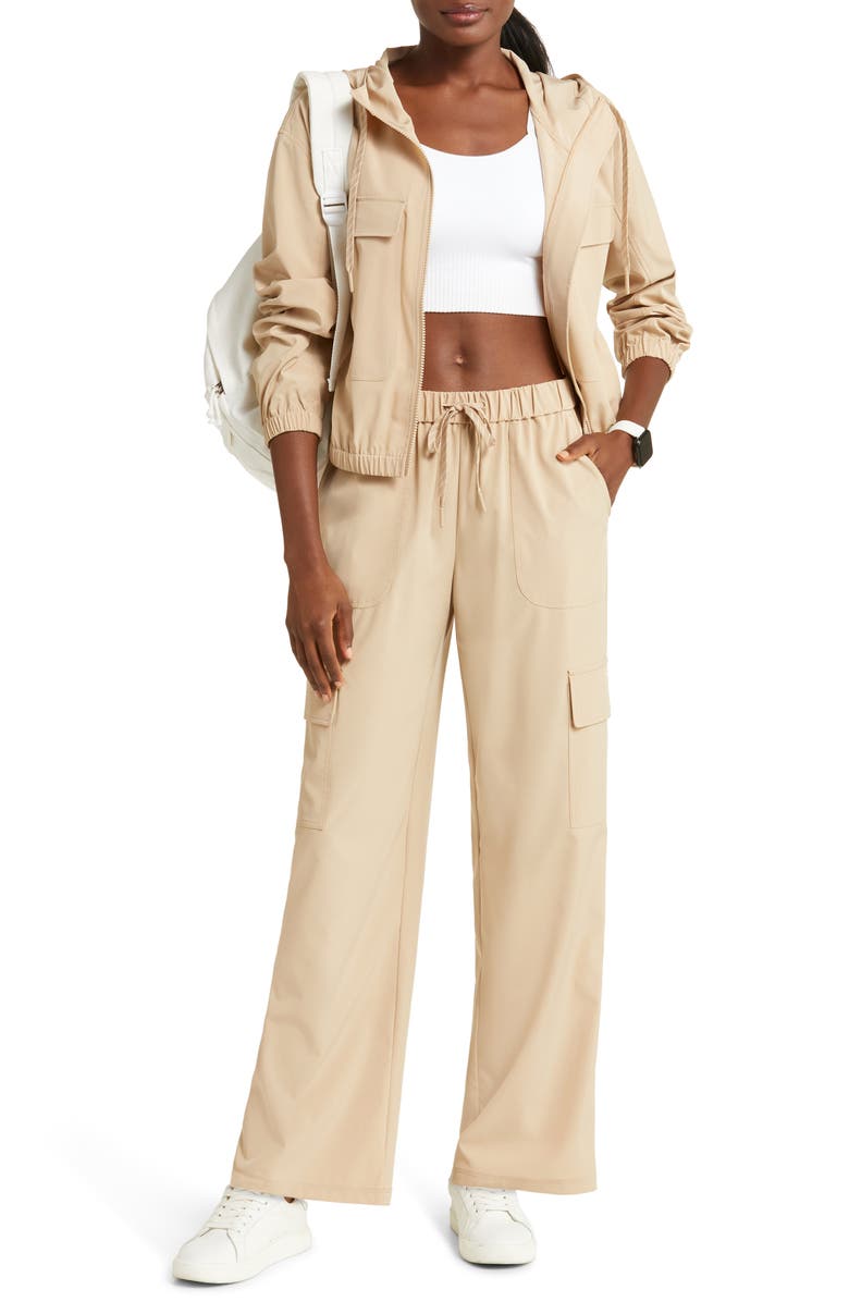 Zella Interval Hooded Utility Jacket, Alternate, color,