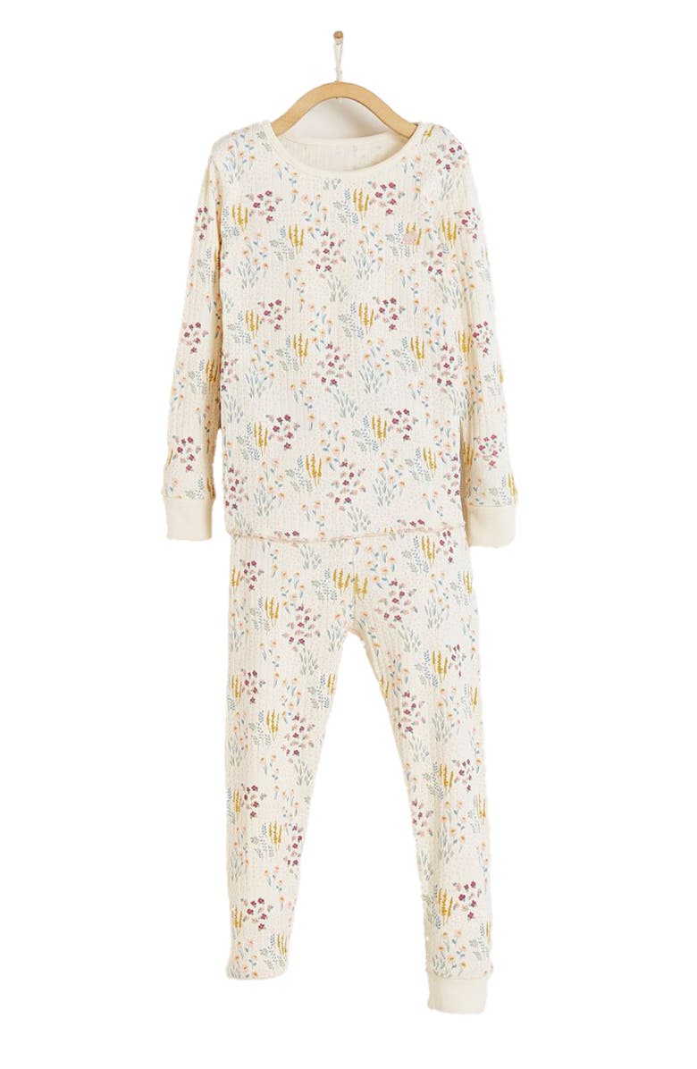 Babycottons Premium Cotton Chloe Ribbed Snug 2PC Pajamas For Toddler, Main, color, Multicolor