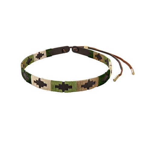 Pampa Leather Hat Band - Block Pattern