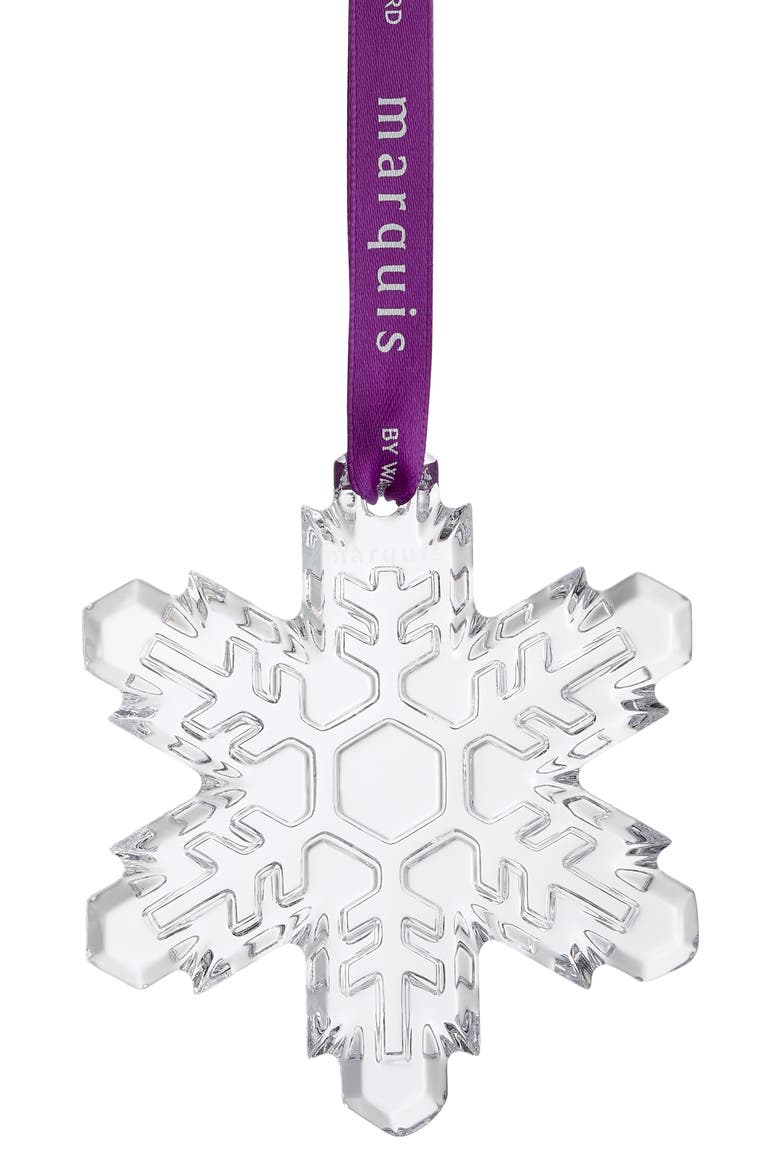 Marquis Snowflake Crystal Ornament, Main, color, NO COLOR