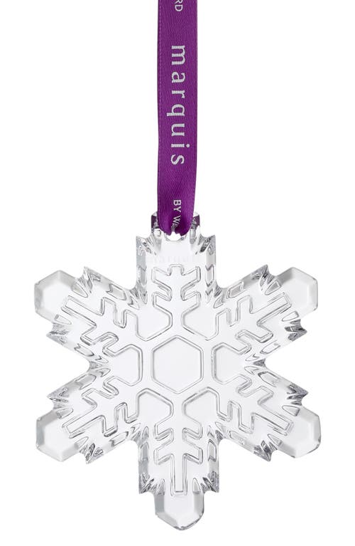 Waterford Marquis Snowflake Crystal Ornament In Transparent