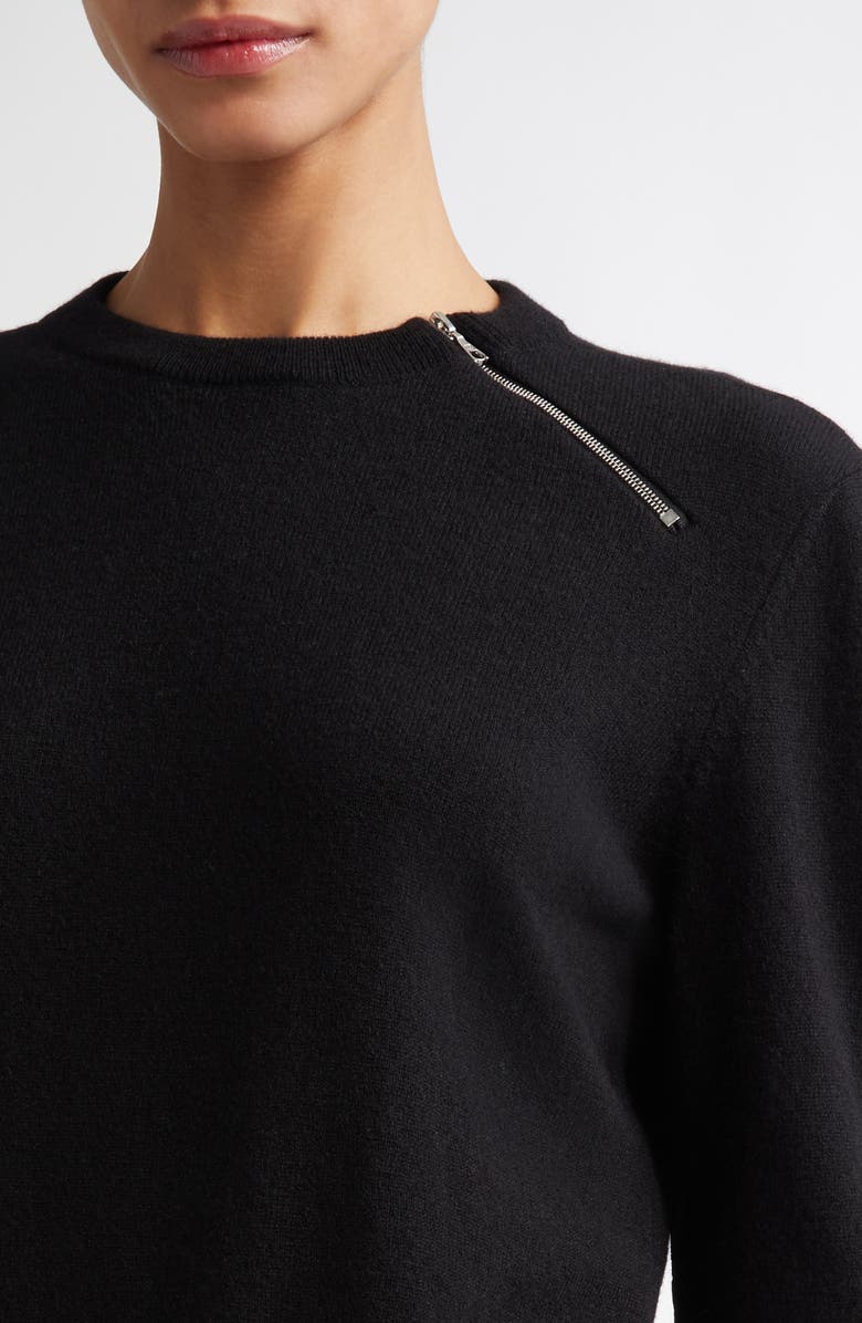 PARTOW Bea Zip Cashmere Sweater, Alternate, color, Black