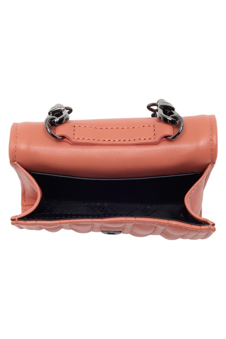 Brio Quilted Leather Card Holder on a Chain, Alternate, color, BLUSH