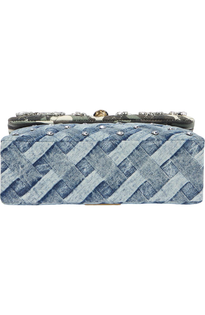 Kurt Geiger London Kensington Crystal Denim Convertible Shoulder Bag, Alternate, color, Denim Multi