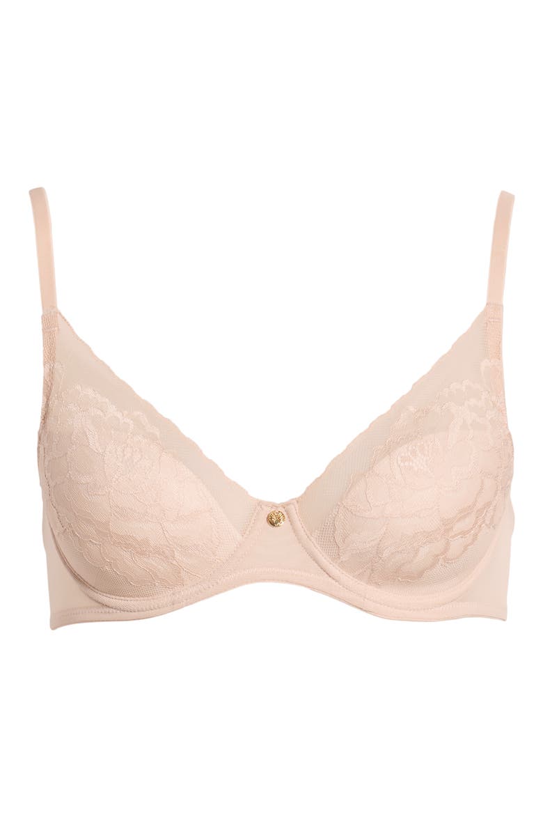 Flora Underwire Contour Bra, Alternate, color, CAMEO ROSE/ CASHMERE