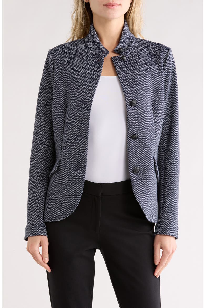Sadie Herringbone Jacquard Blazer, Main, color, NAVY MULTI