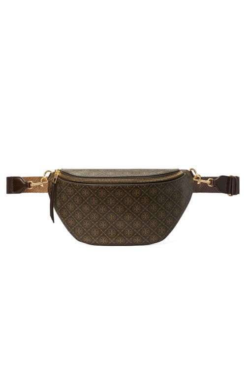 Tory Burch T Monogram Coated Canvas Belt Bag In French Press