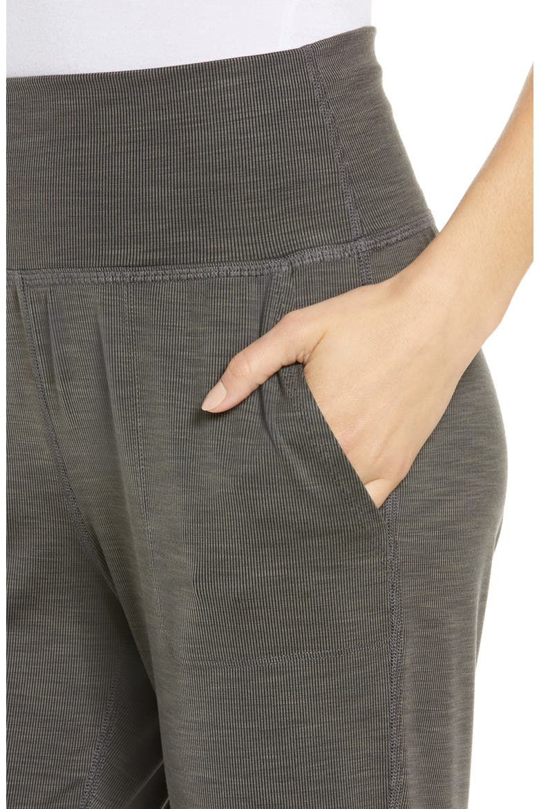 Heather Rib Jogger Pants, Alternate, color, SMOKE GRAY HEATHER