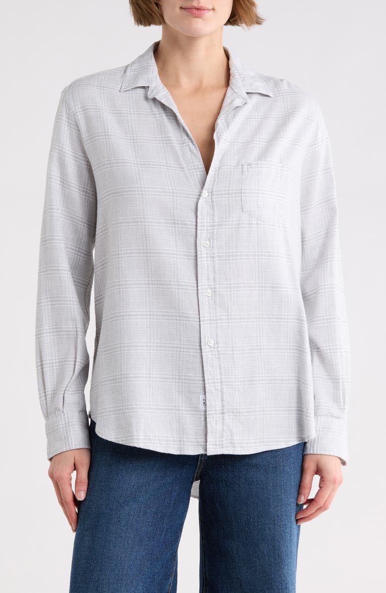 Frank & Eileen Relaxed Fit Cotton & Tencel<sup>®</sup> Lyocell Blend Button-Up ShirtT, Main, color, Gray / White Plaid