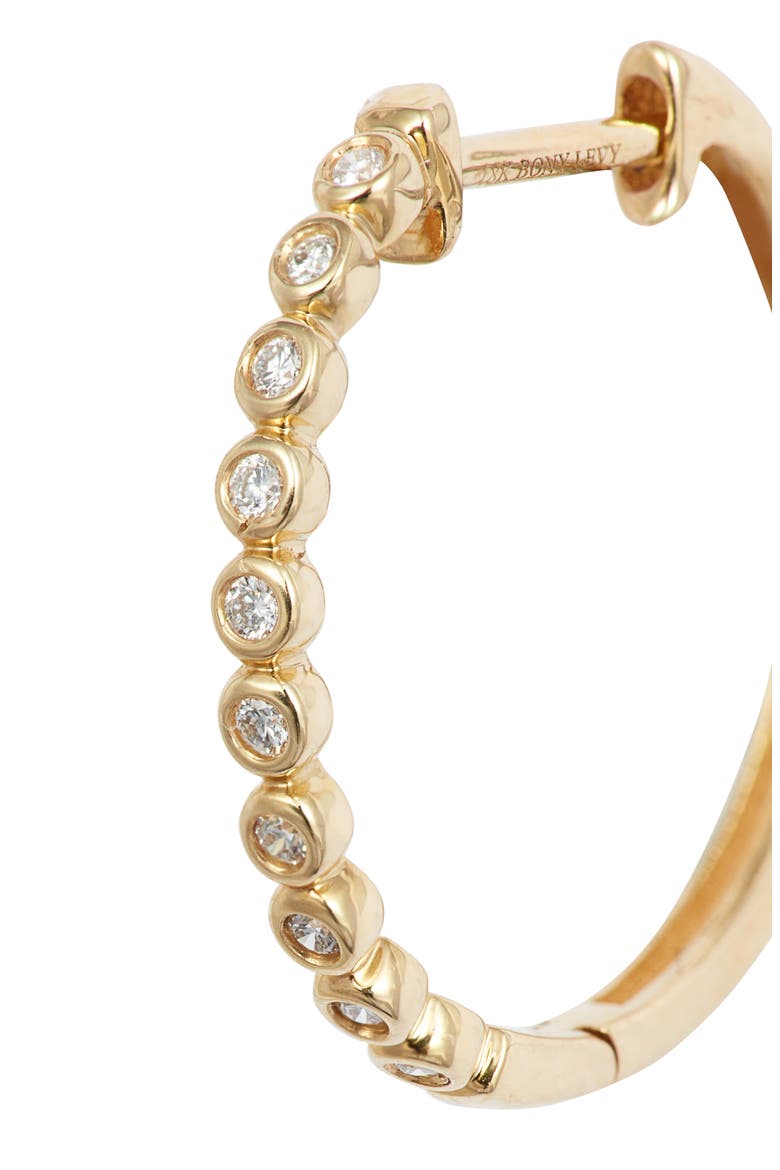 Monaco Beaded Diamond Hoop Earrings (Nordstrom Exclusive), Alternate, color, YELLOW GOLD/ DIAMOND