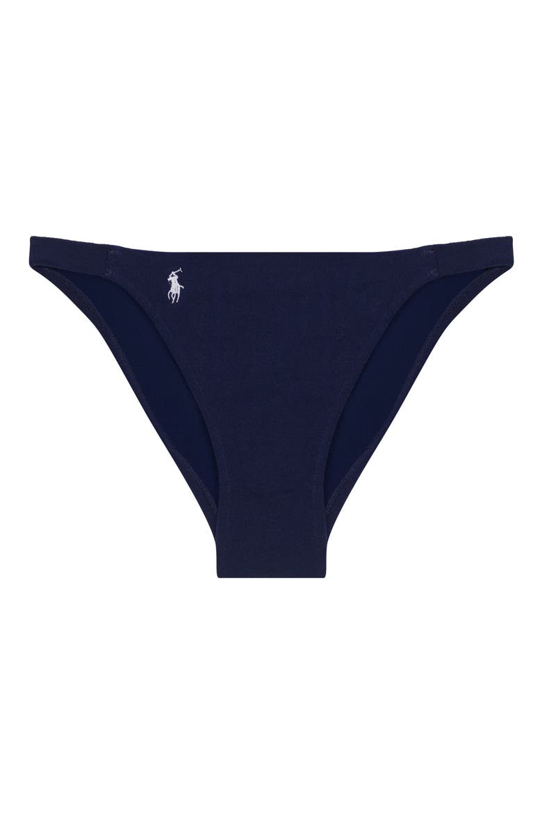 Devin Side Tab Hipster Bikini Bottoms, Alternate, color, NAVY