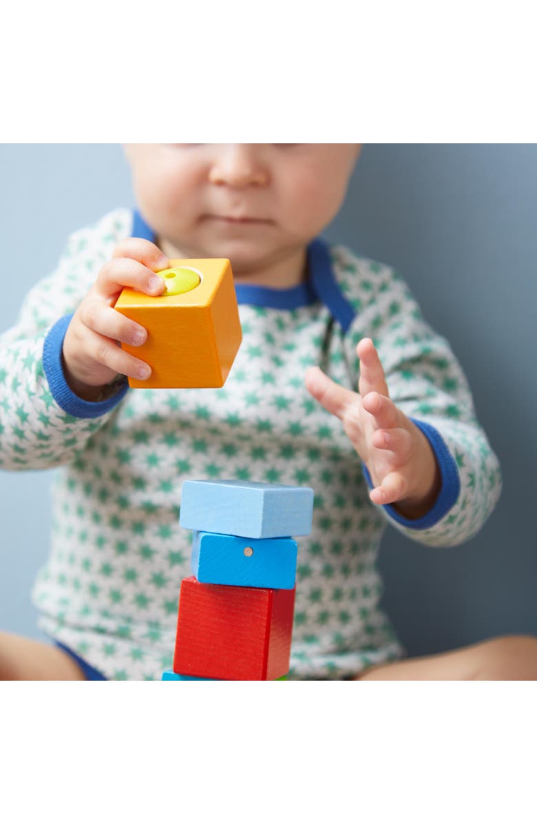 HABA Fun with Sounds Wooden Discovery Blocks for Toddlers with Acoustic Sounds, Toddler Toys for Preschool Learning Activities, Alternate, color, Multi