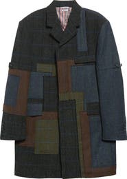 Thom Browne Patchwork Wool Chesterfield Coat