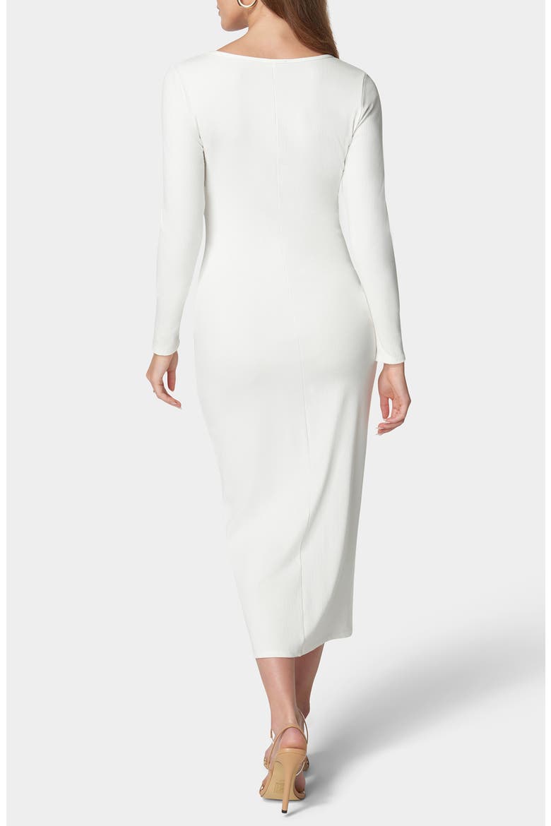 Ribbed Long Sleeve Sweater Dress, Alternate, color, WHITE