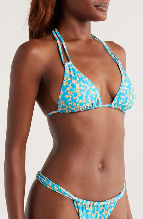 Kulani Kinis Halter Bikini Top In Blue