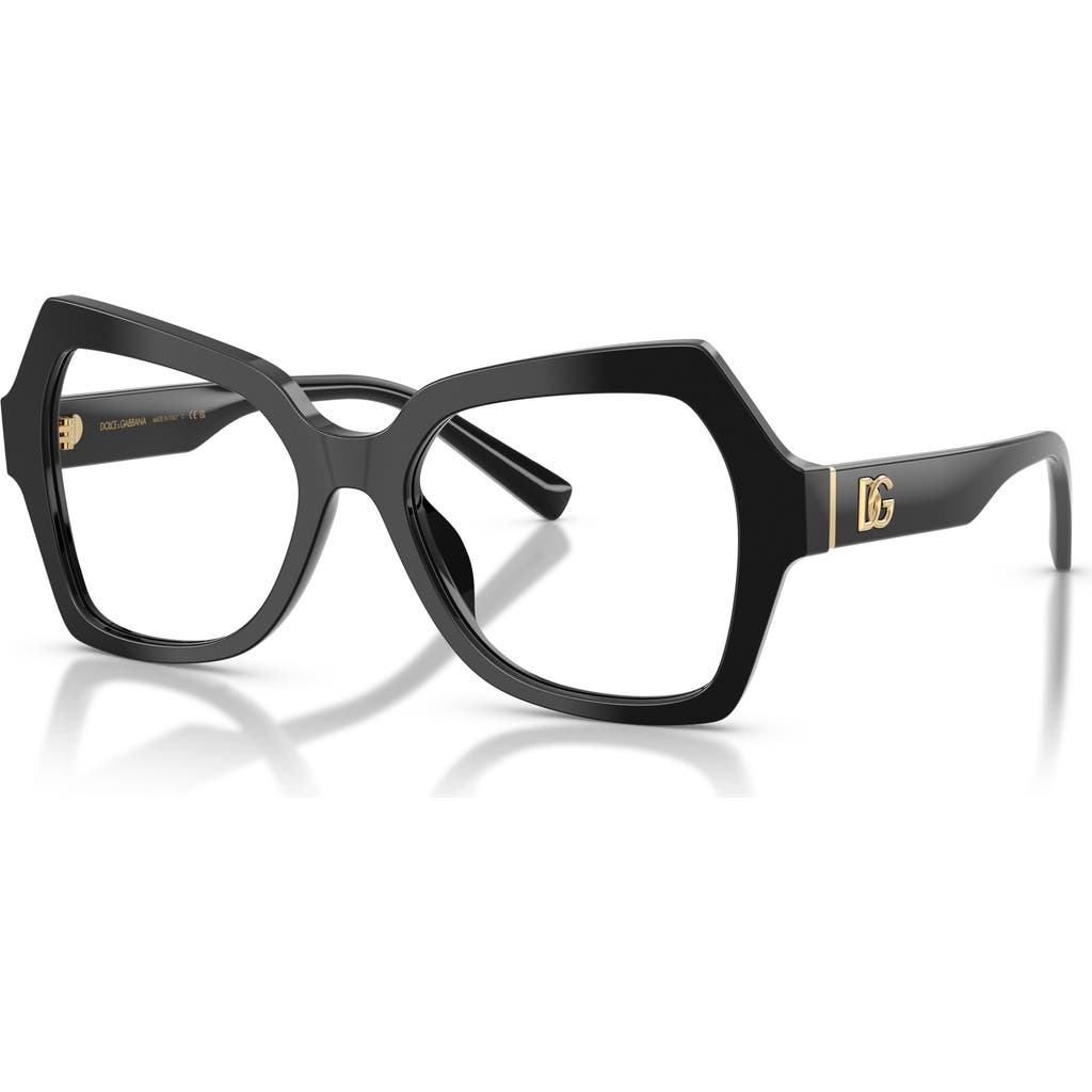 Dolce & Gabbana Dolce&gabbana 54mm Butterfly Optical Glasses In Black