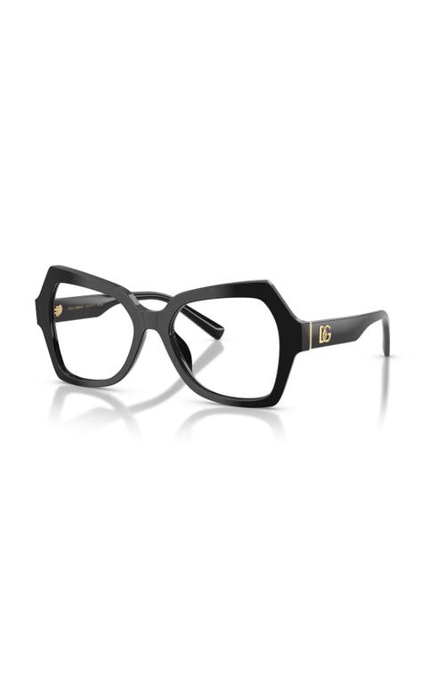 Dolce & Gabbana Dolce&gabbana 52mm Butterfly Optical Glasses In Black