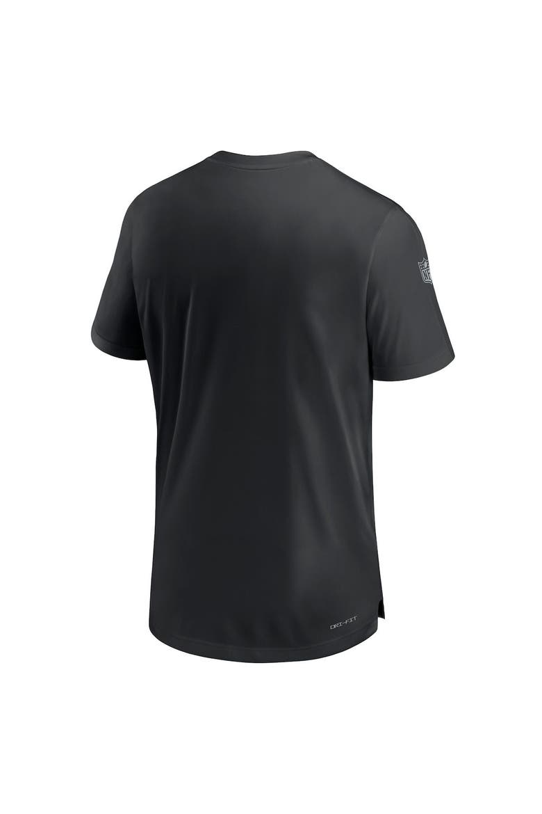 Men's Nike  Black Las Vegas Raiders Sideline Coach Performance T-Shirt, Alternate, color, Black
