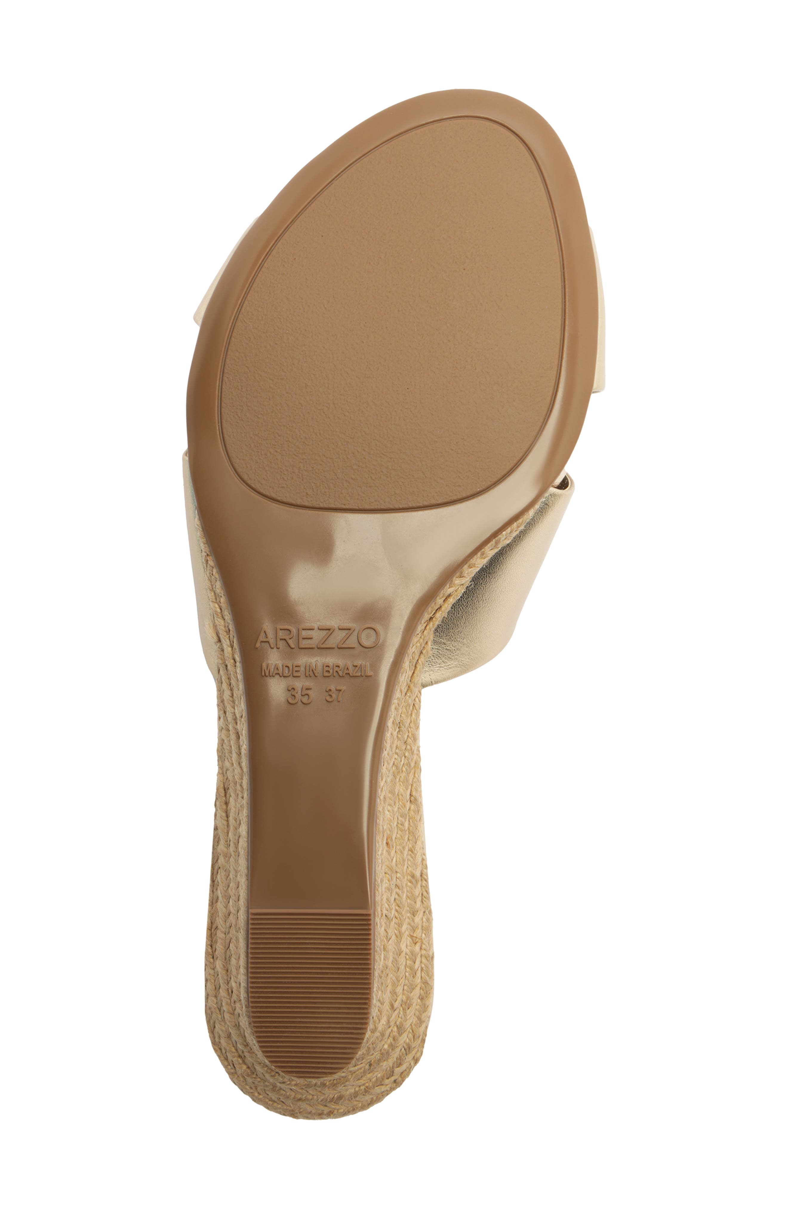 Arezzo Ava Wedge Sandal, Alternate, color, Platino