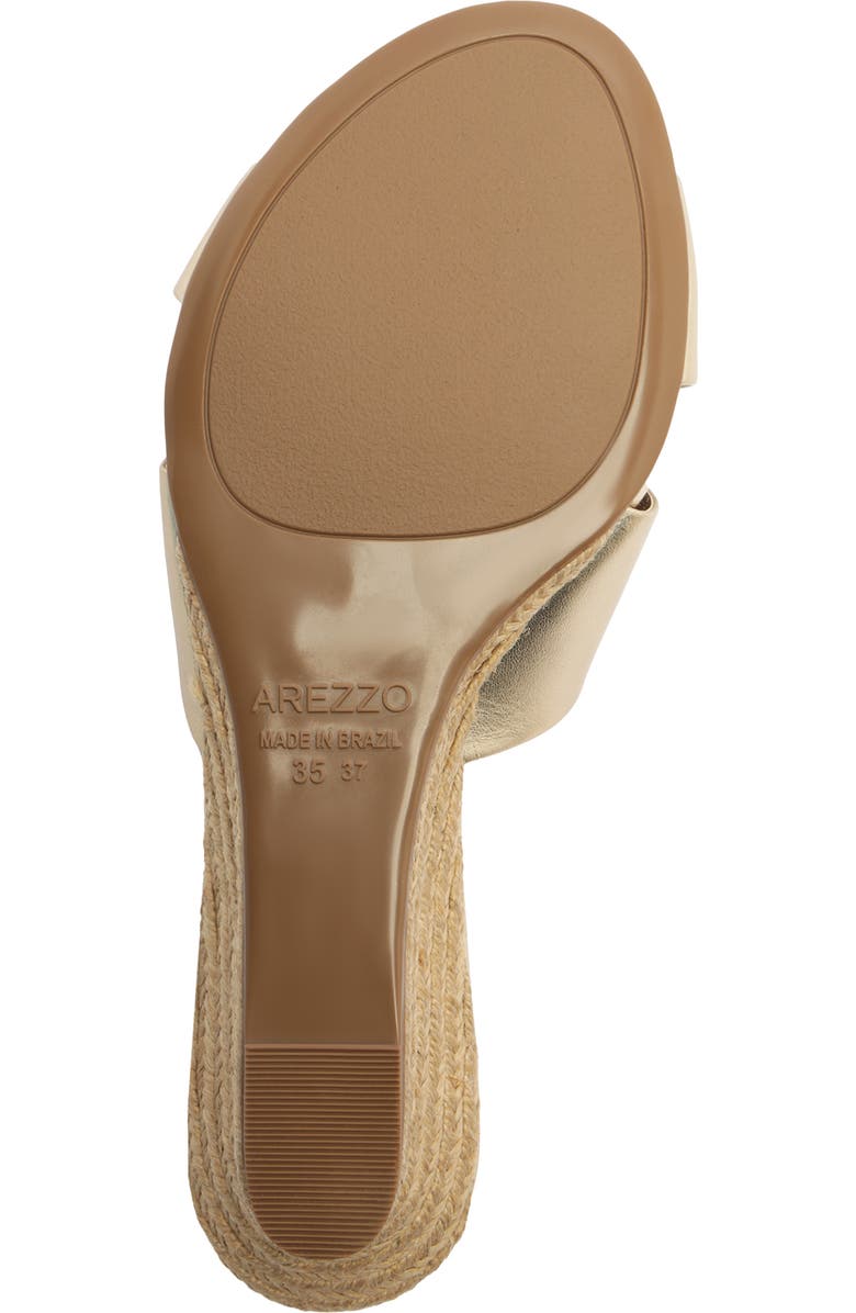 Arezzo Ava Wedge Sandal, Alternate, color, Platino