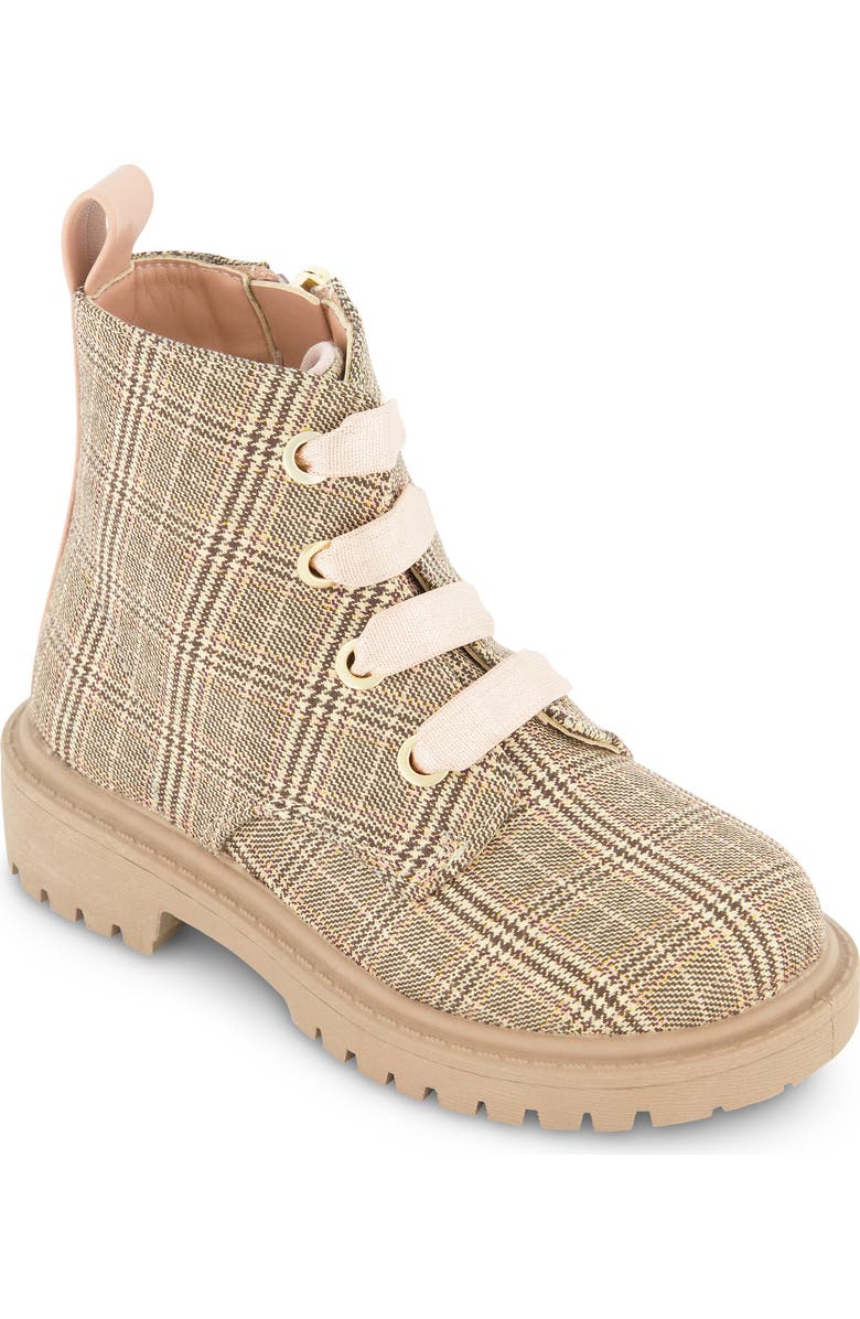 SAM & LIBBY Kids' Houndstooth Plaid Lug Boot, Main, color,