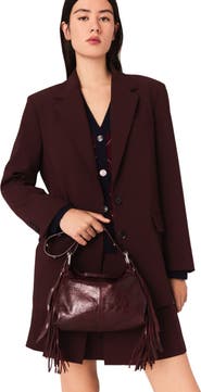maje Belted suit jacket