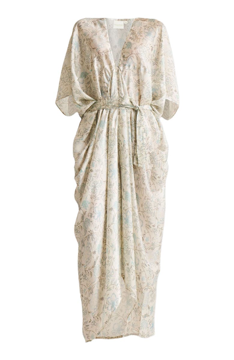 Reistor Silky Kaftan Dress, Alternate, color, 