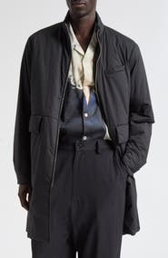 Undercover Leather Trim Insulated Cotton Coat