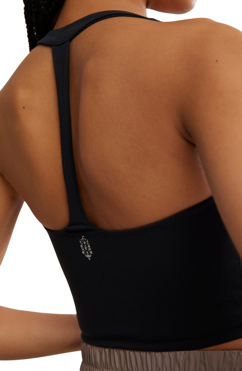 Free People FP Movement Never Better Tank, Alternate, color, Black