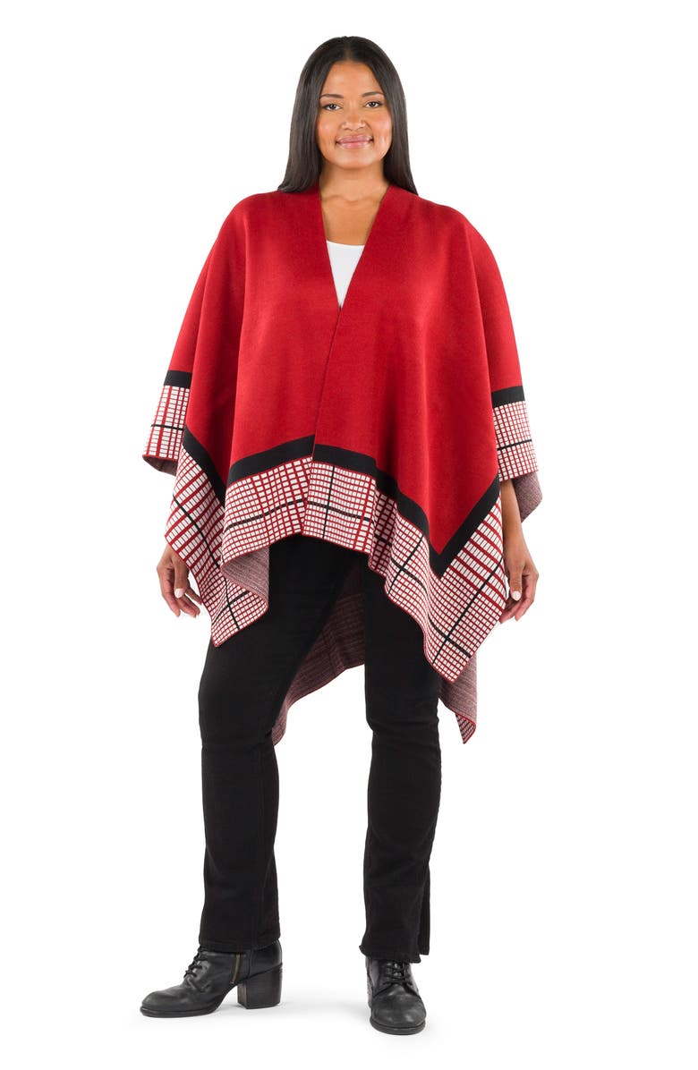 Patricia Nash Plaid Border Ruana, Alternate, color, 