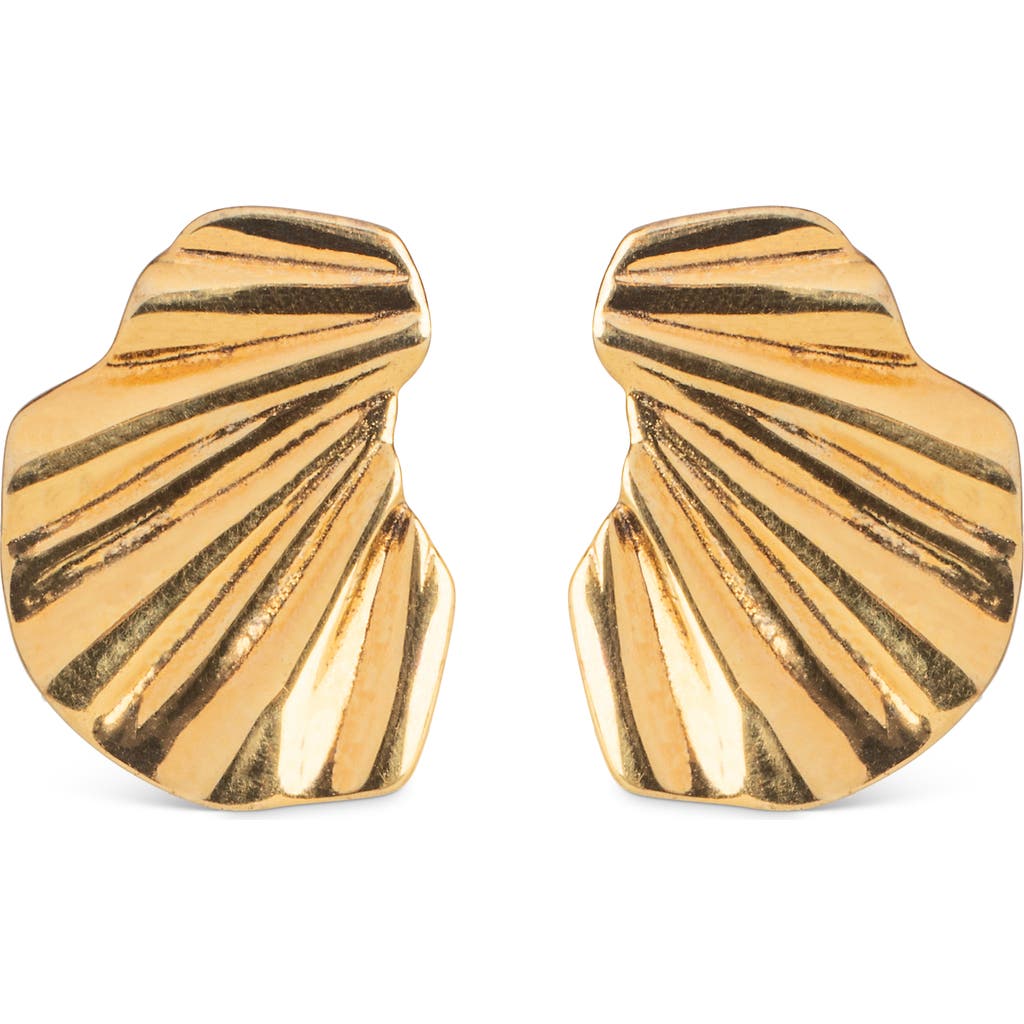 Enamel Copenhagen Wave Earring In Gold