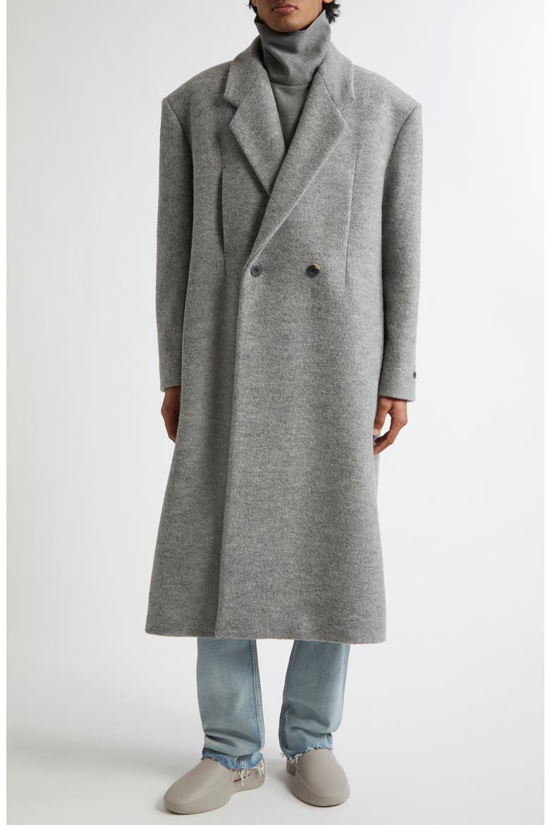 Relaxed Boiled Virgin Wool Double Breasted Overcoat (Men) | Nordstrom