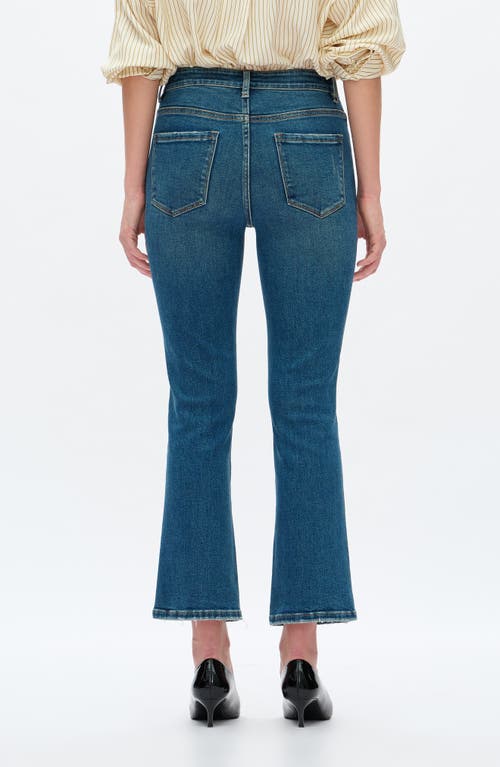 Bayeas High Waist Crop Flare Jeans In Blue