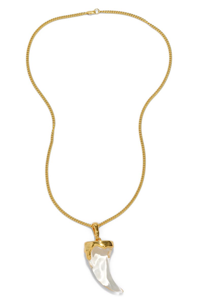 Alexis Bittar Liquid Lucite<sup>®</sup> Horn Pendant Necklace, Main, color, Gold/ Lucite